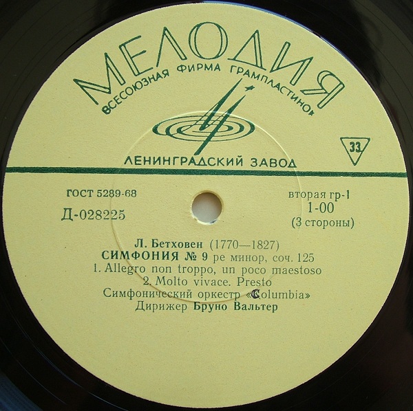 Л. БЕТХОВЕН Симфония №9 / А. БРУКНЕР  Te Deum (Б. Вальтер)