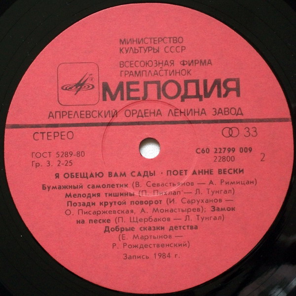 Анне Вески - Я обещаю вам сады