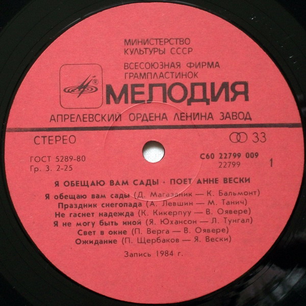 Анне Вески - Я обещаю вам сады