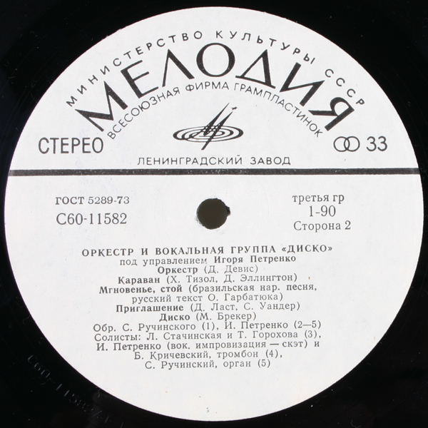 Оркестр и вокальная группа "Диско" п/у Игоря Петренко