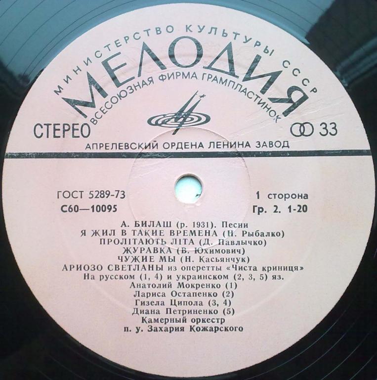 ПЕСНИ А. БИЛАША (1931)