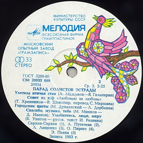 ПАРАД СОЛИСТОВ ЭСТРАДЫ (2)