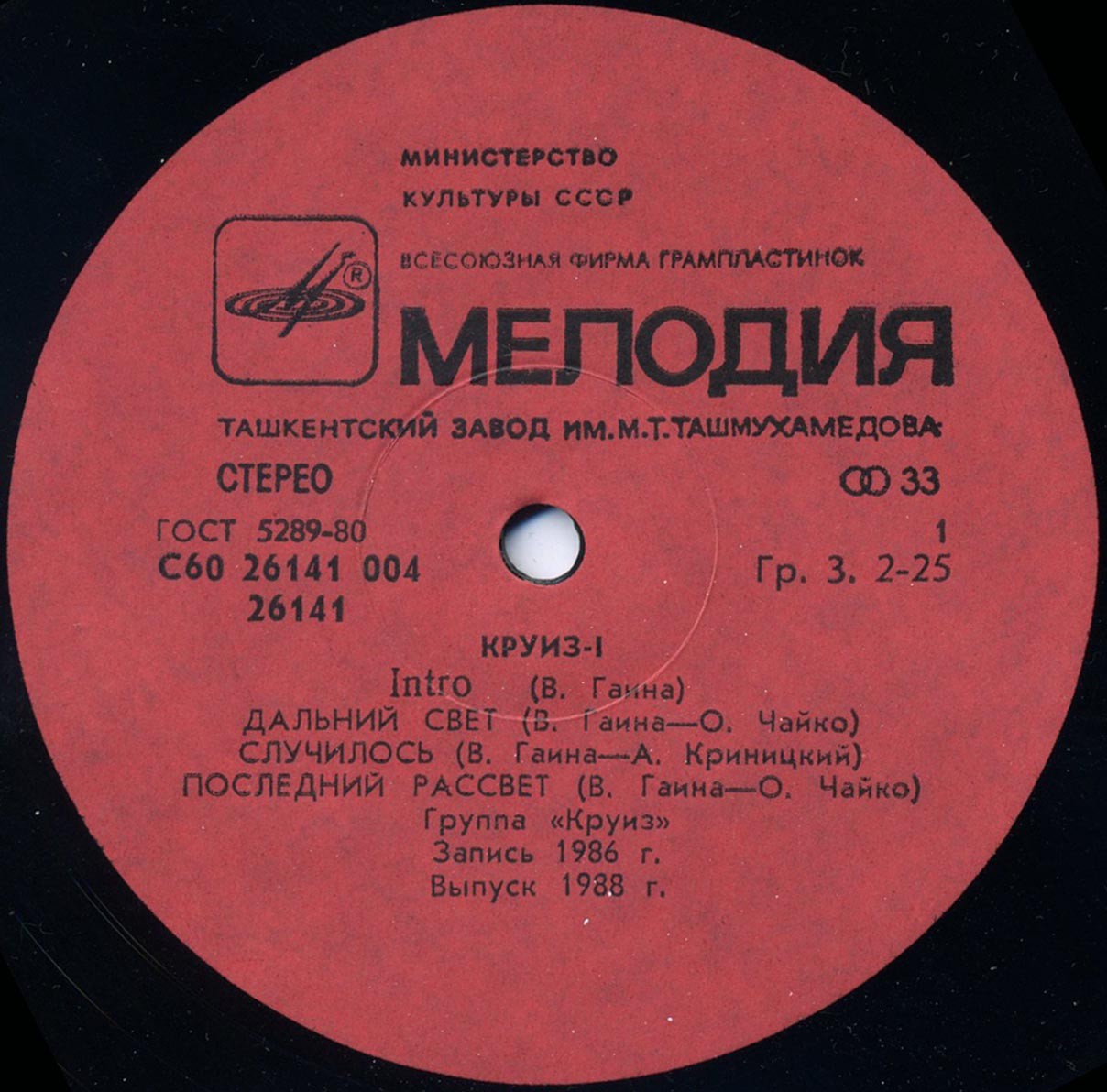 Рок-группа КРУИЗ: «Круиз-1»