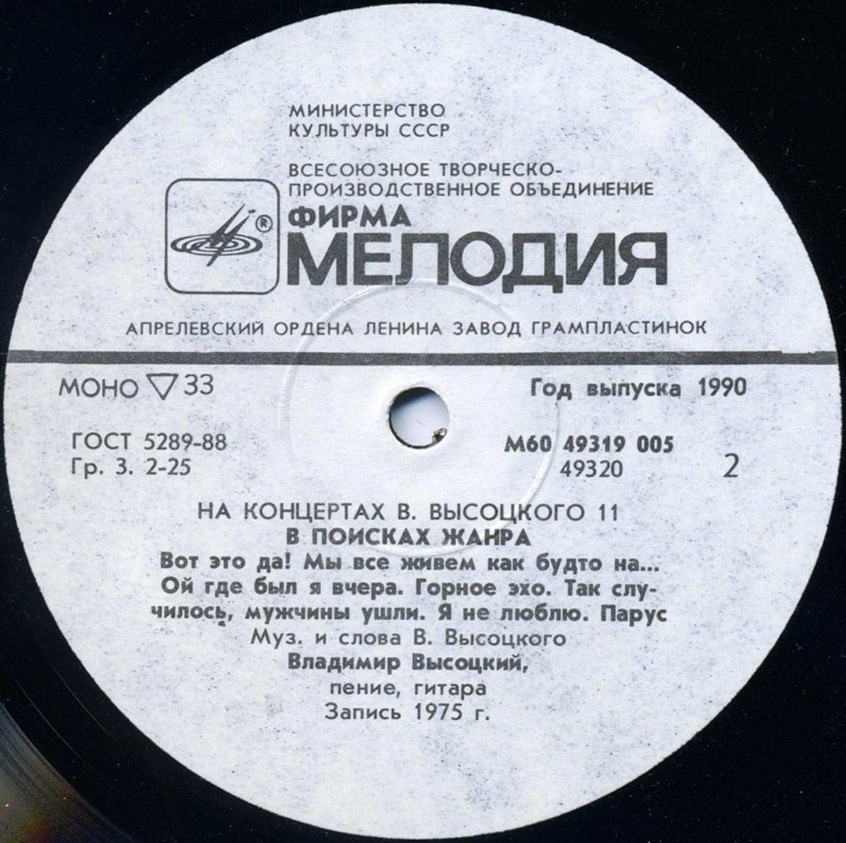 На концертах Владимира Высоцкого №11. В поисках жанра