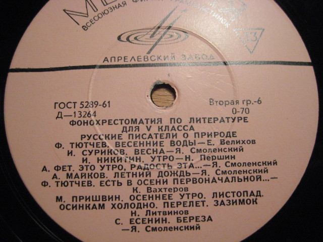 ФОНОХРЕСТОМАТИЯ по литературе для V класса (3/7)