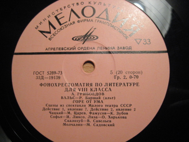 Фонохрестоматия по литературе для VIII класса