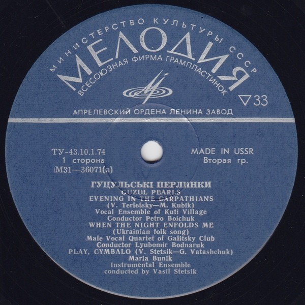 «ГУЦУЛЬСКI ПЕРЛИНКИ».