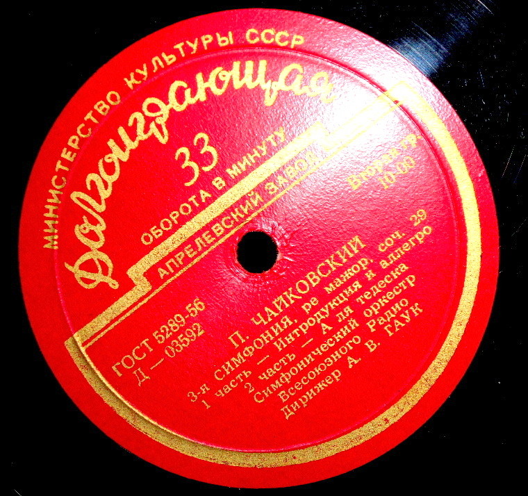 П. И. Чайковский: Симфония № 3 ре мажор, соч. 29 (СО ВР, дир. А. Гаук)