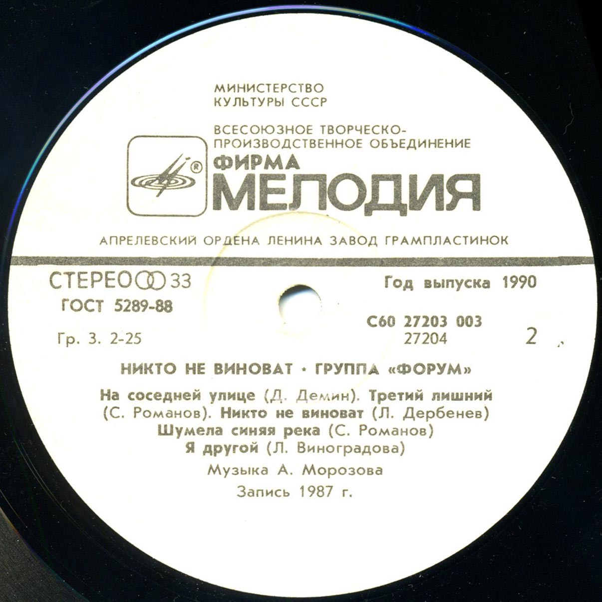 Группа "Форум". Никто не виноват