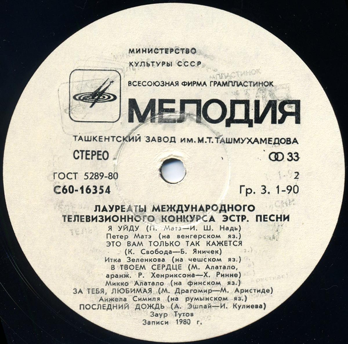 Лауреаты международного телевизионного конкурса эстрадной песни