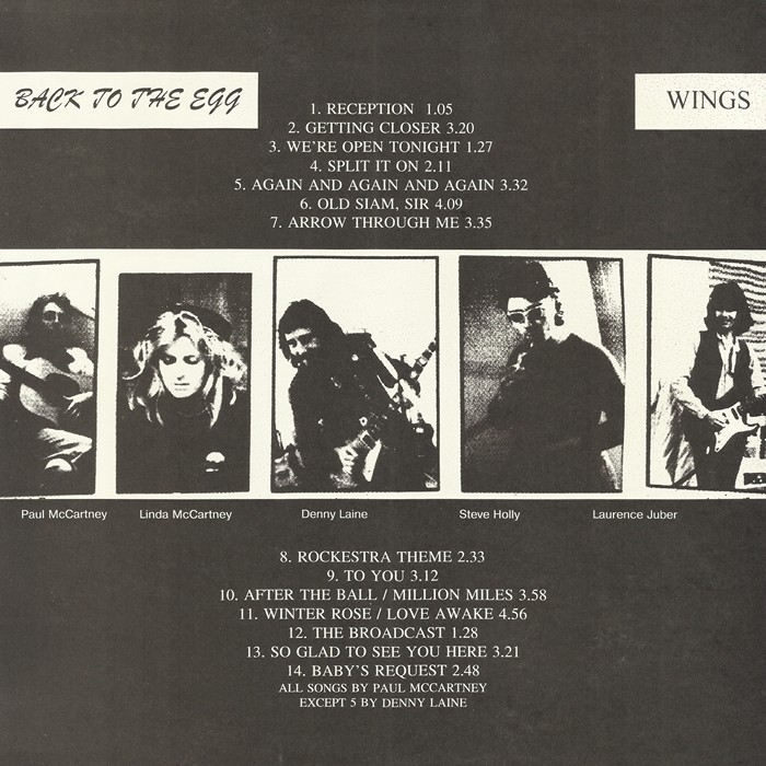 WINGS «Back To The Egg»