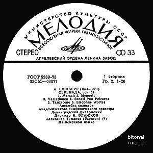 Ансамбль солистов Академического симфонического оркестра Ленинградской филармонии, дирижер Игорь Блажков