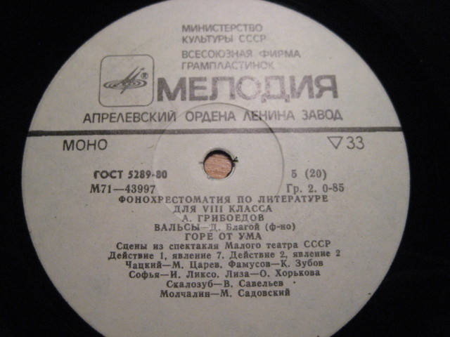 ФОНОХРЕСТОМАТИЯ ПО ЛИТЕРАТУРЕ ДЛЯ VIII КЛАССА (стороны 5-6 из 20).