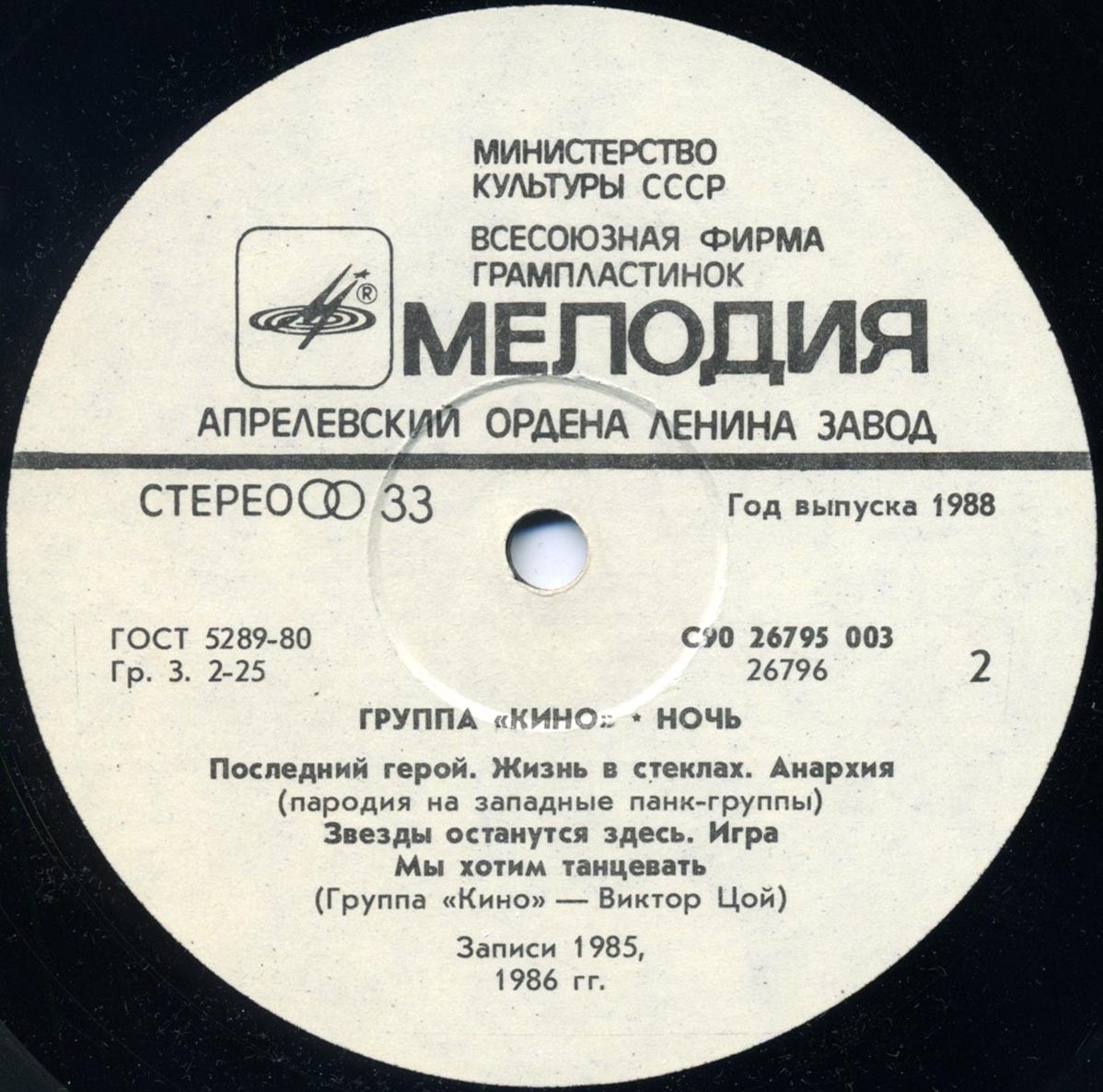 Группа "Кино" — Ночь