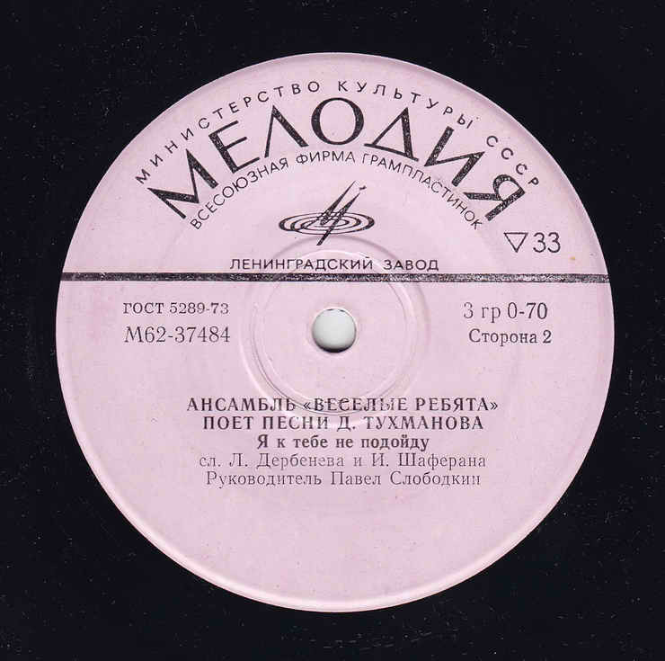 Ансамбль "Веселые ребята" поет песни Давида Тухманова