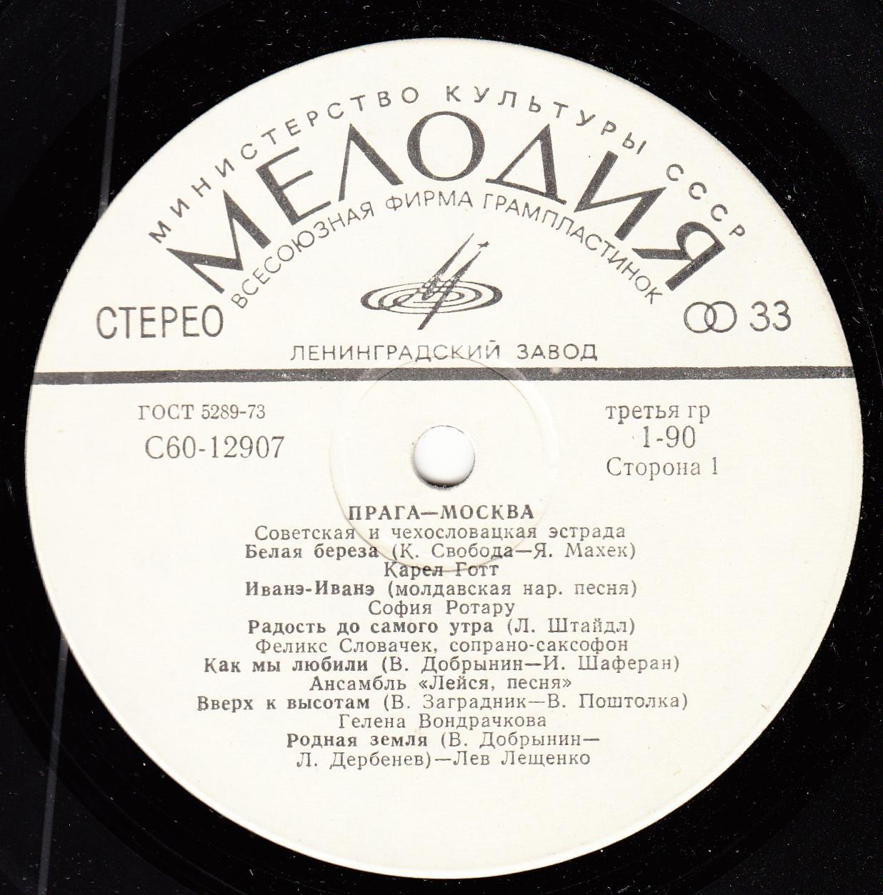 Прага – Москва. Советская и чехословацкая эстрада