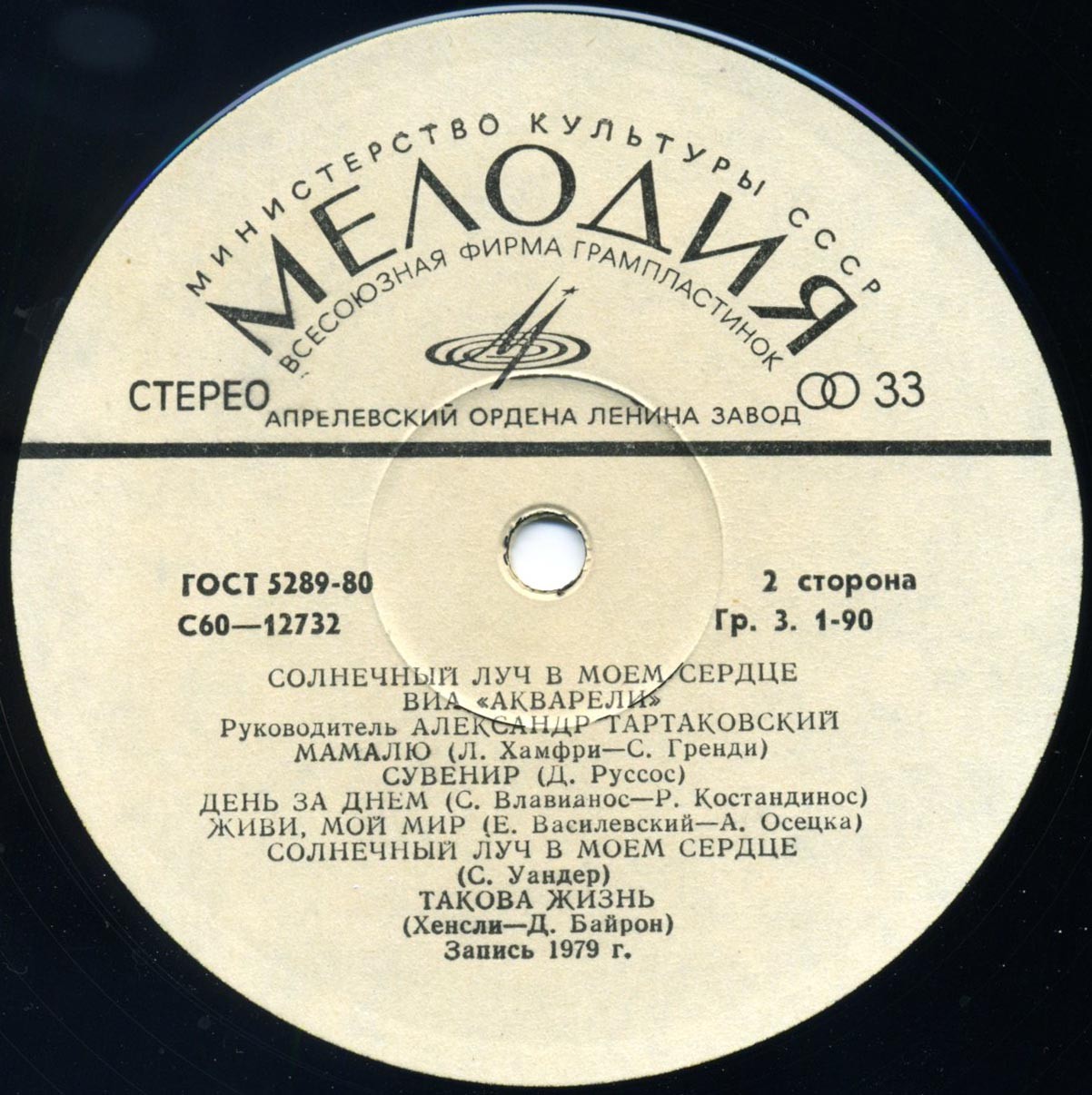 ВИА «Акварели» - Солнечный луч в моём сердце