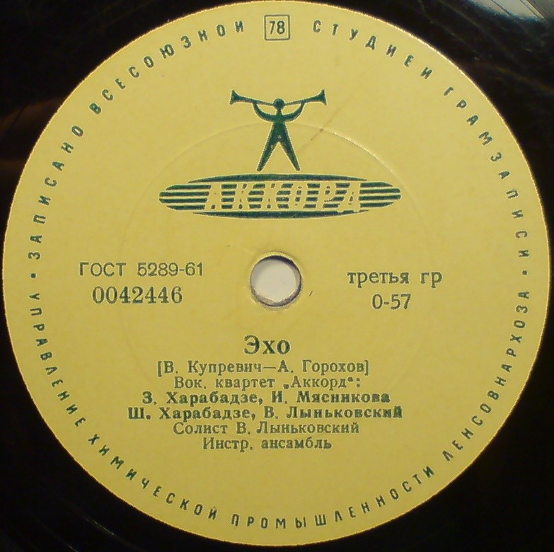 Вокальный квартет «Аккорд» – Котёнок / Эхо