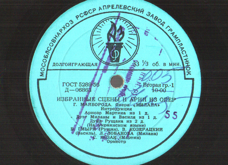 Георгий Майборода. "Милана", избранные сцены и арии из опер