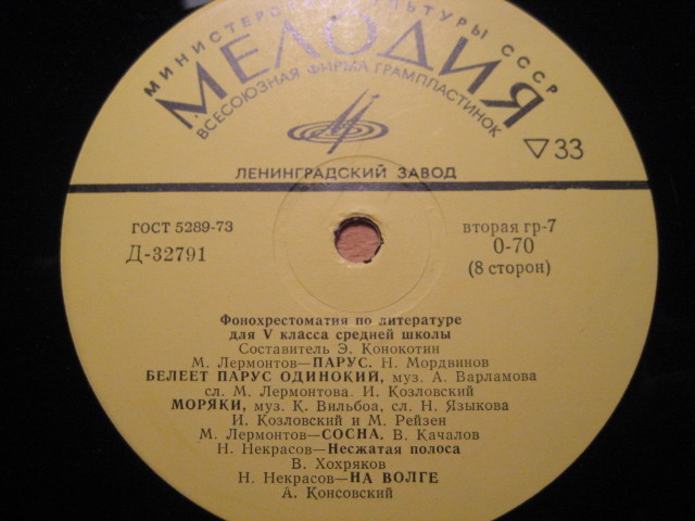 ФОНОХРЕСТОМАТИЯ по литературе для V класса средней школы (4/4)