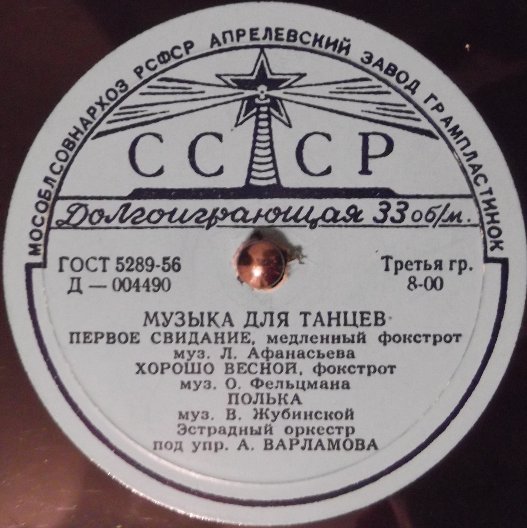 МУЗЫКА ДЛЯ ТАНЦЕВ (Эстрадный оркестр п/у А. Варламова)