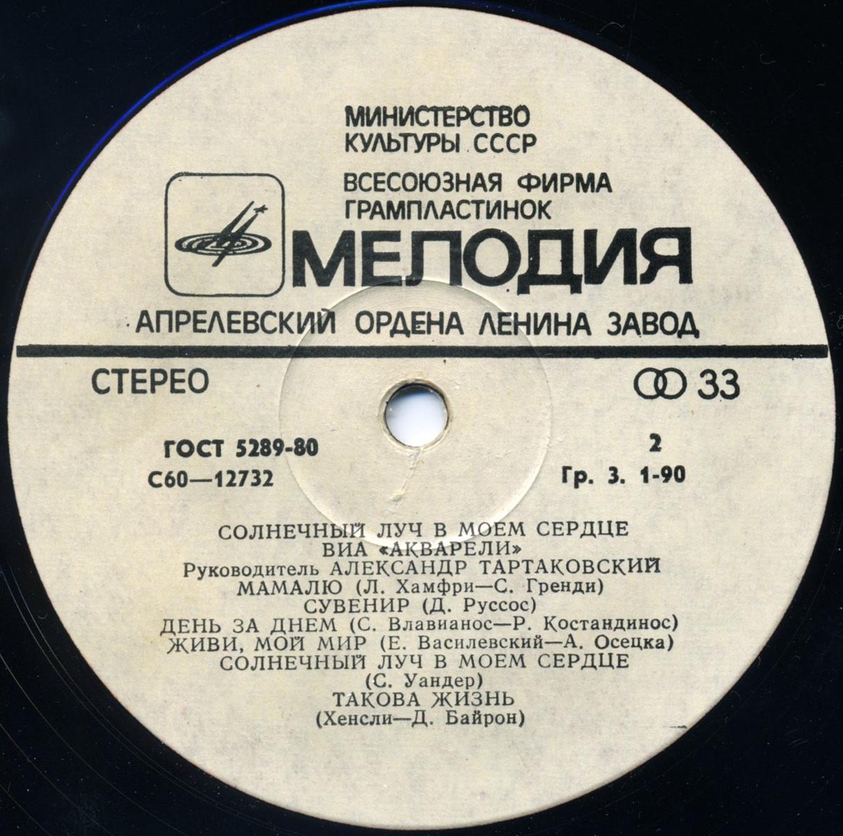 ВИА «Акварели» - Солнечный луч в моём сердце