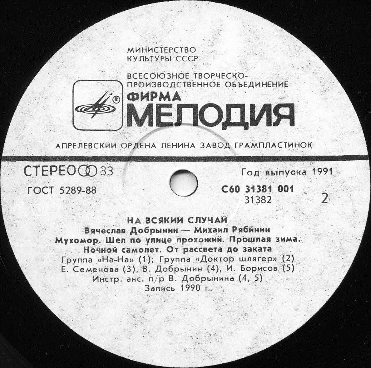 На всякий случай. Песни Вячеслава Добрынина на стихи Михаила Рябинина