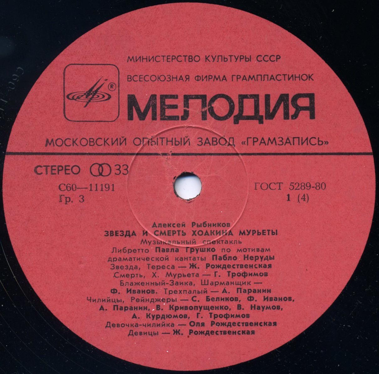 Алексей Рыбников. Звезда и смерть Хоакина Мурьеты