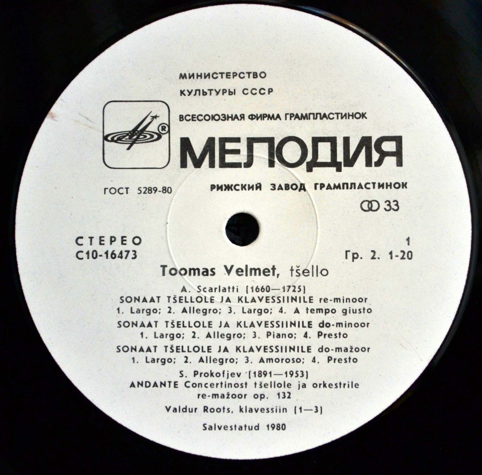 ВЕЛЬМЕТ Тоомас (виолончель).