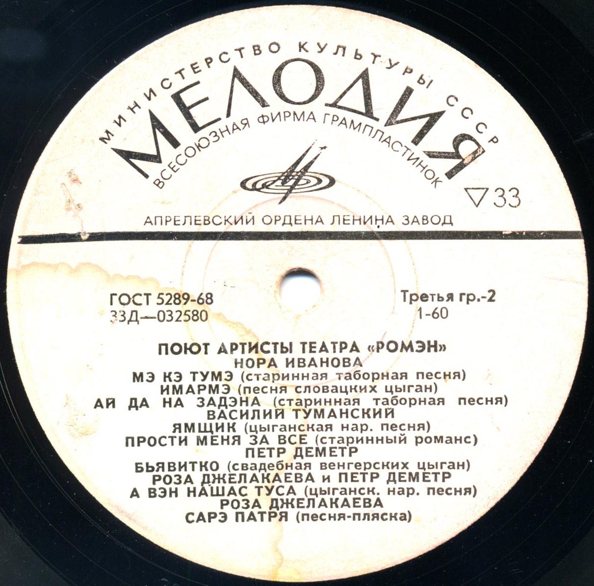 Поют артисты театра "Ромэн"