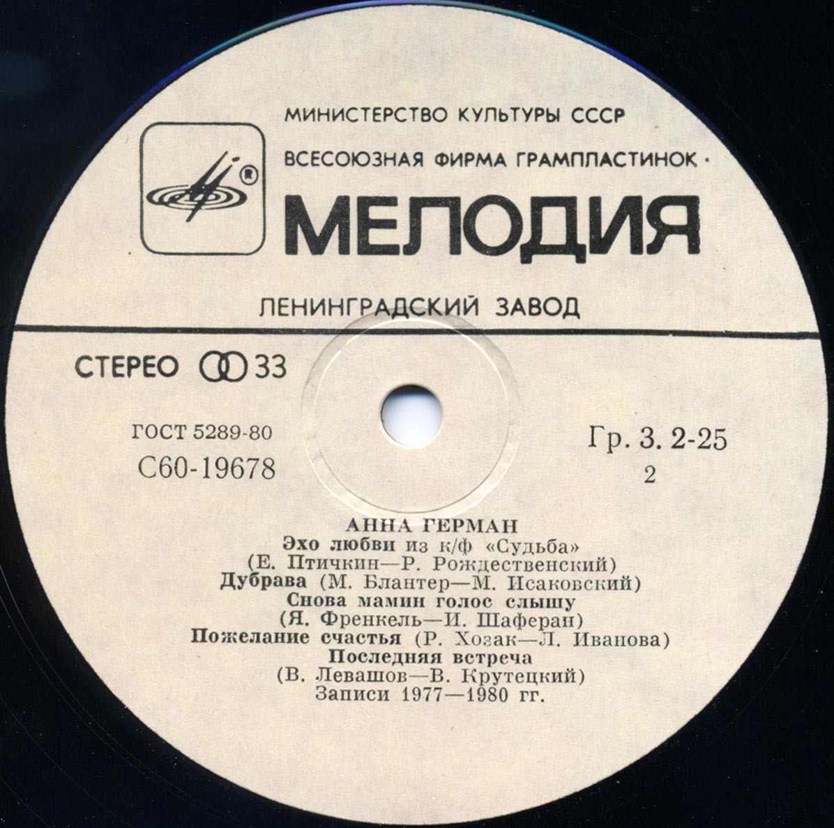 Анна ГЕРМАН. «Последняя встреча»