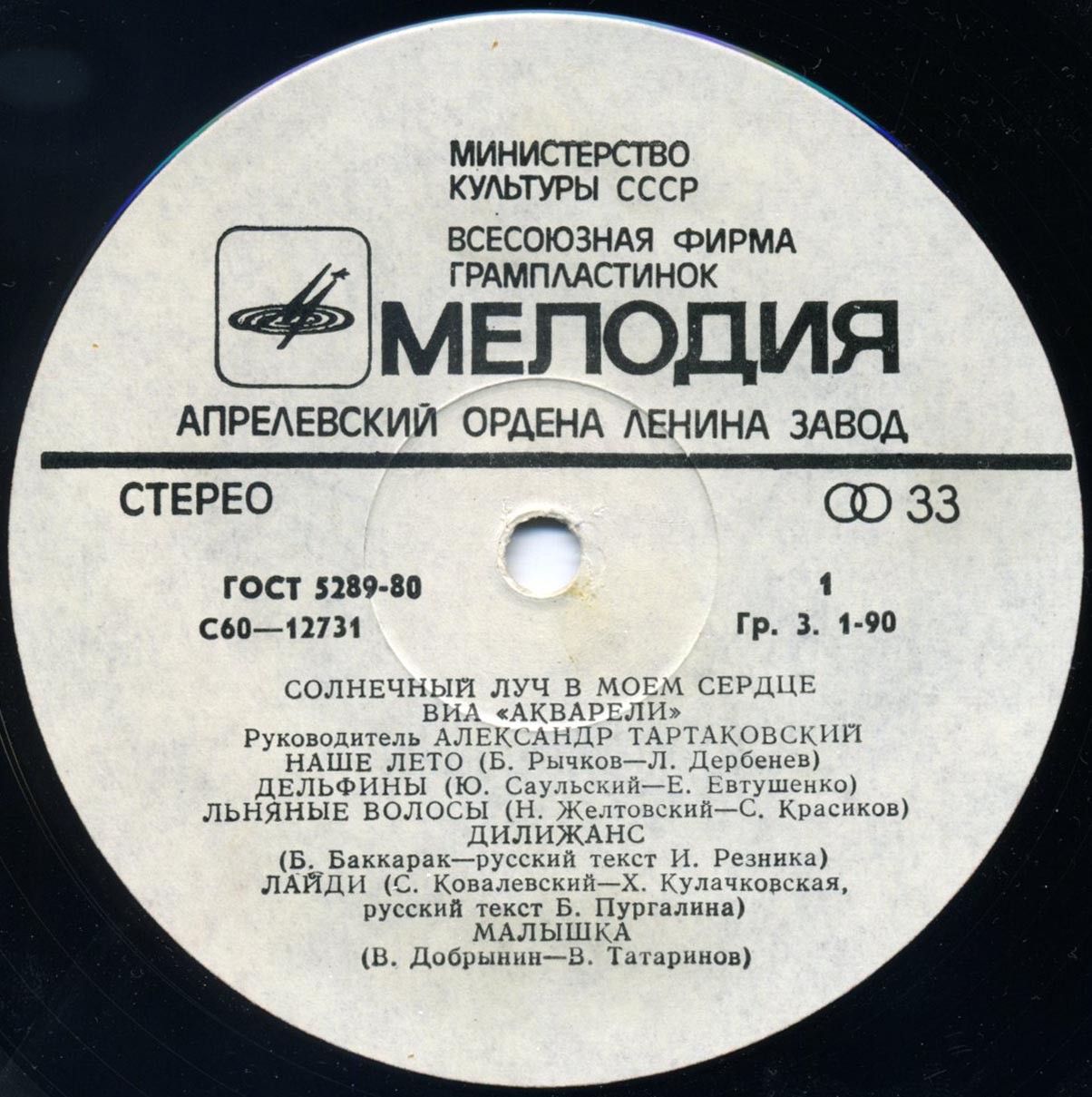 ВИА «Акварели» - Солнечный луч в моём сердце
