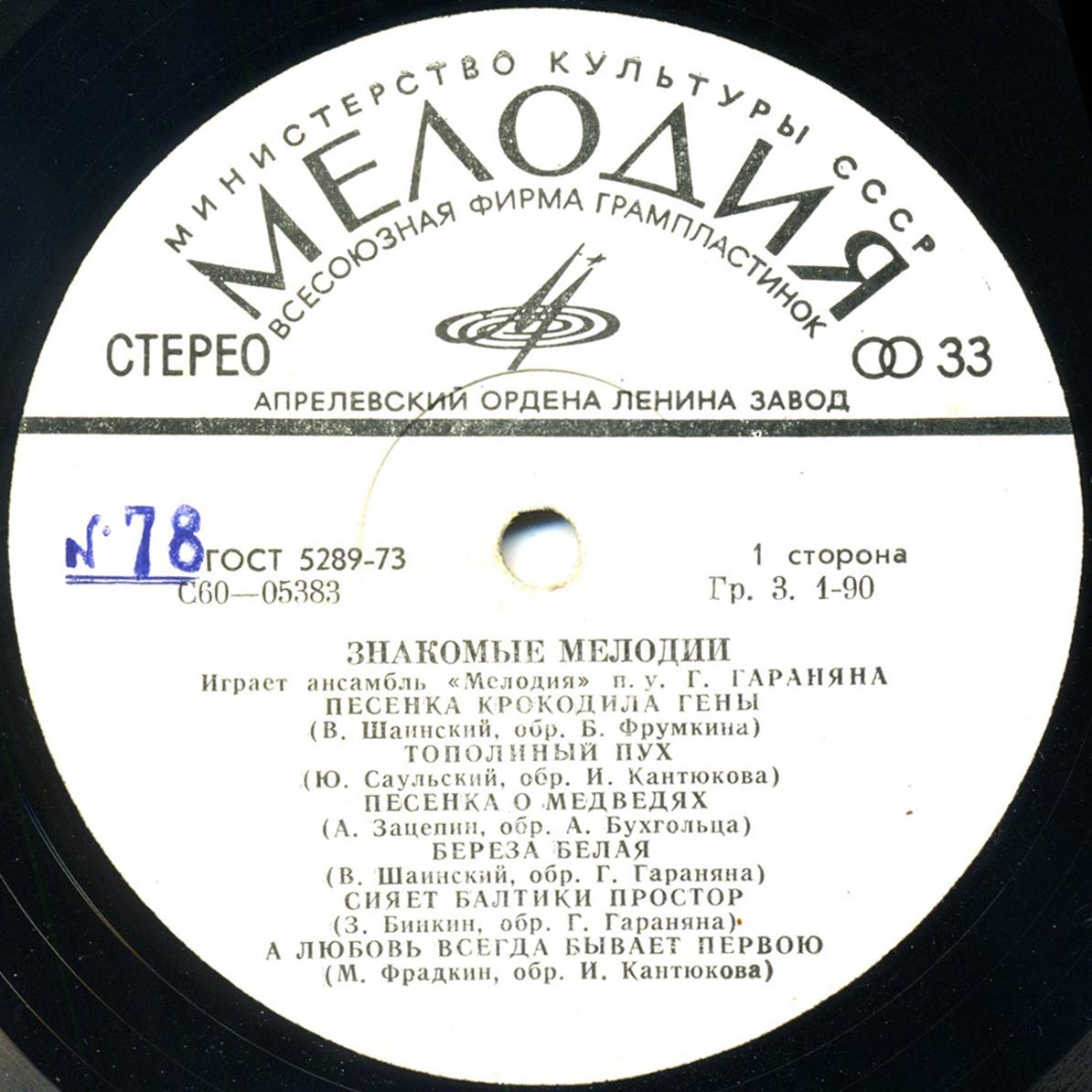 Ансамбль «Мелодия». Знакомые мелодии