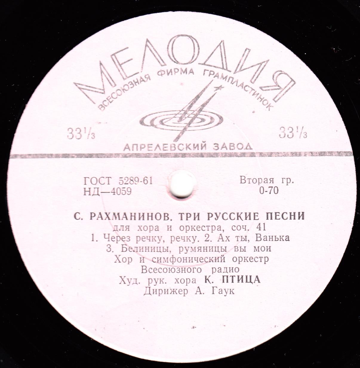 Р. Глиэр, С. Рахманинов