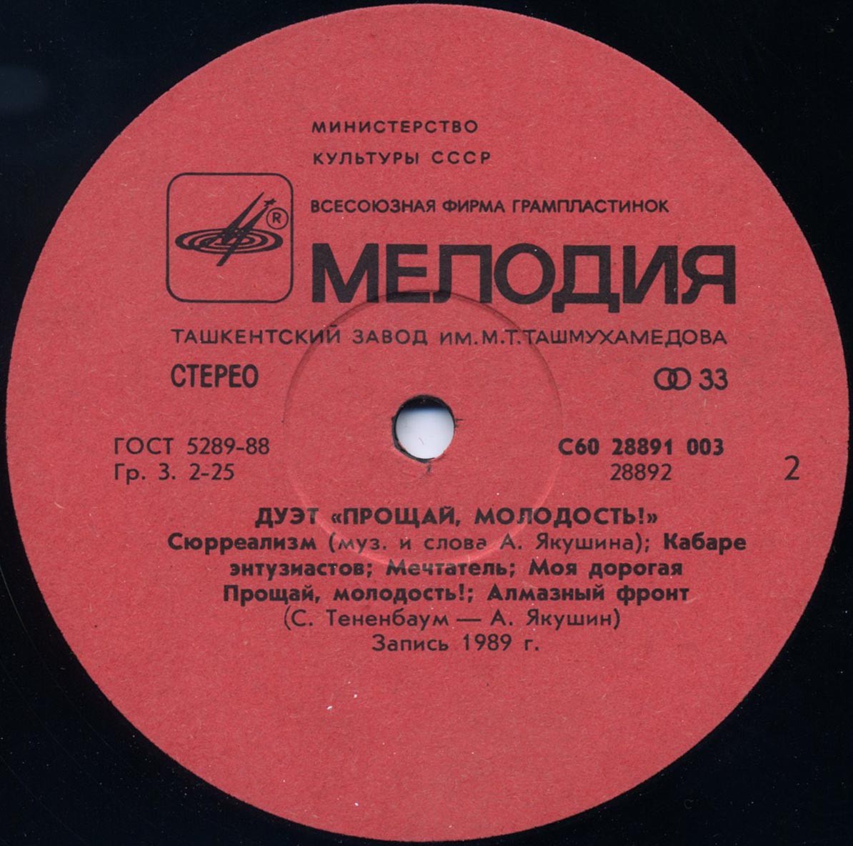 Группа "Биоконструктор", дуэт "Прощай, молодость"