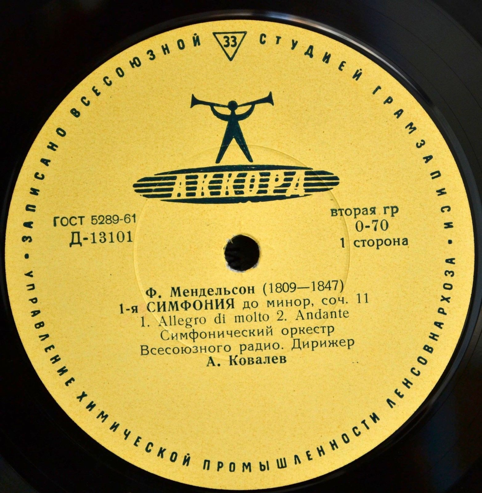 Ф. Мендельсон: Симфония № 1 до минор, соч. 11 (СО ВР, А. Ковалев)