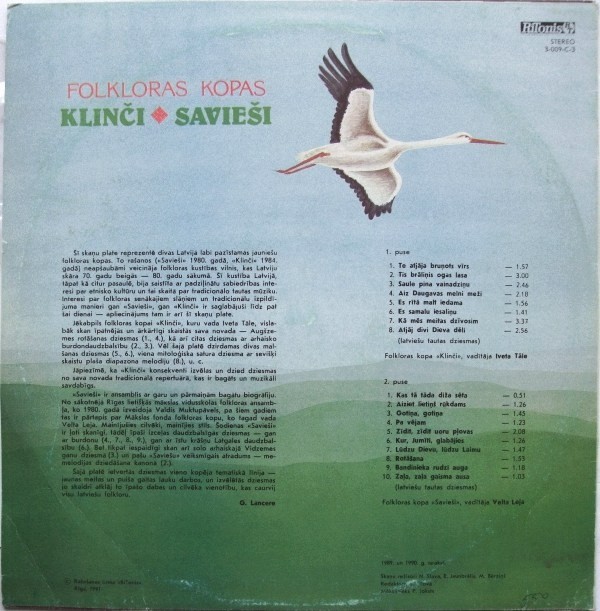 Folkloras kopas Klinči. Savieši