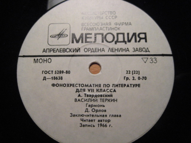 Фонохрестоматия по литературе для VII класса