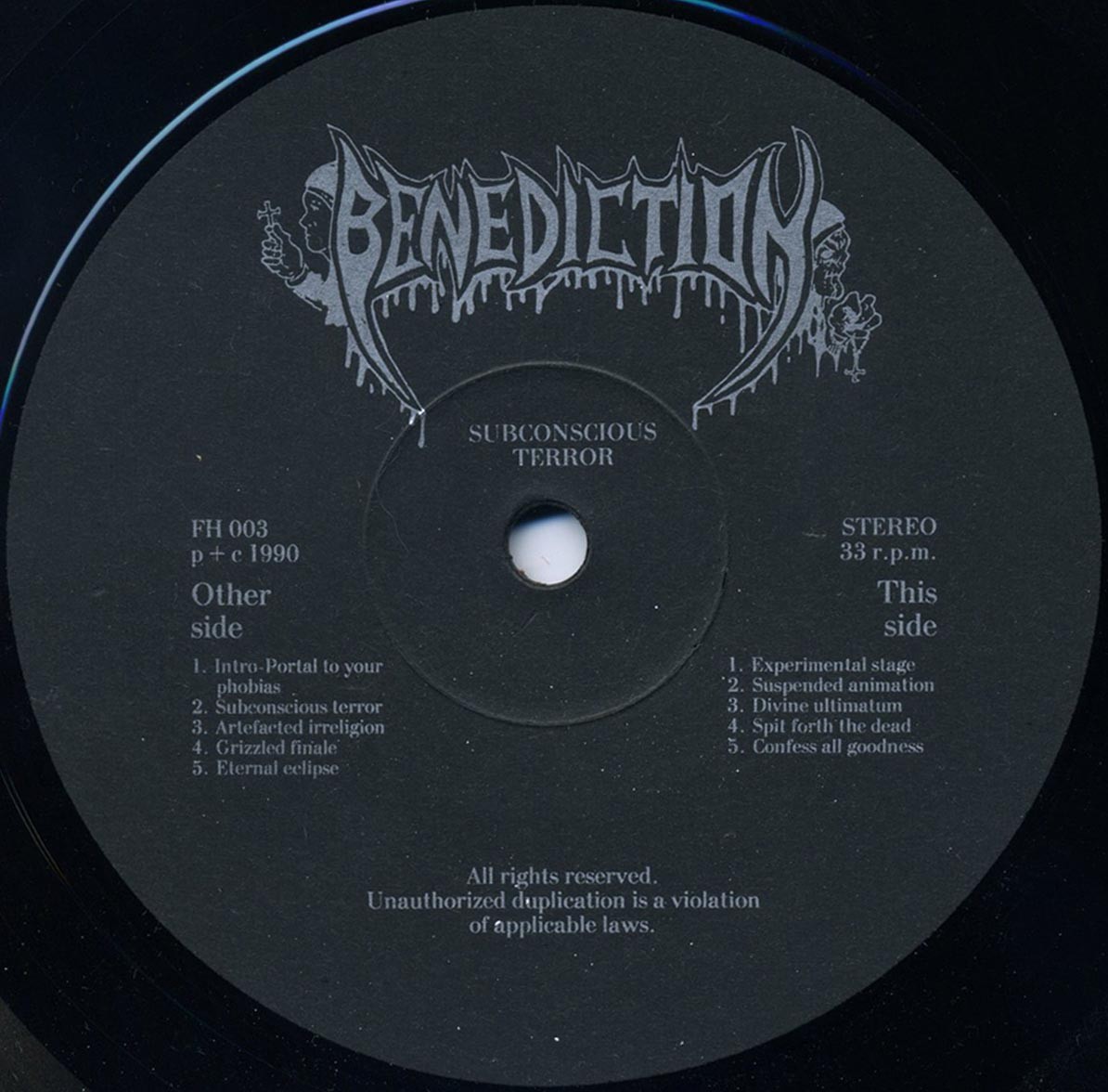 BENEDICTION «Subconscious Terror»