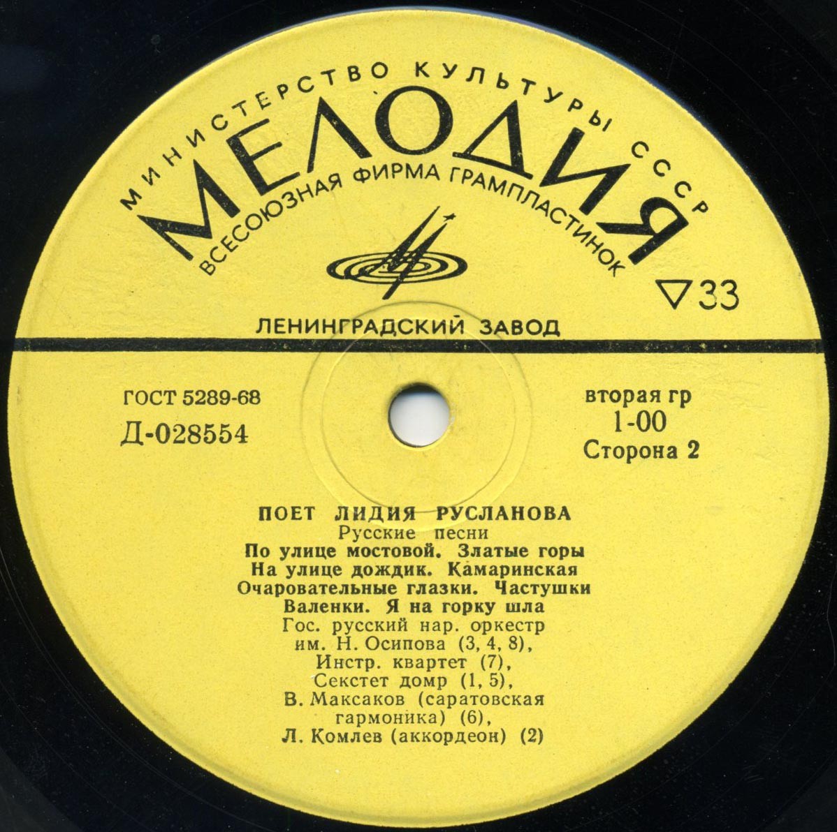 Поёт Лидия Русланова. Русские народные песни