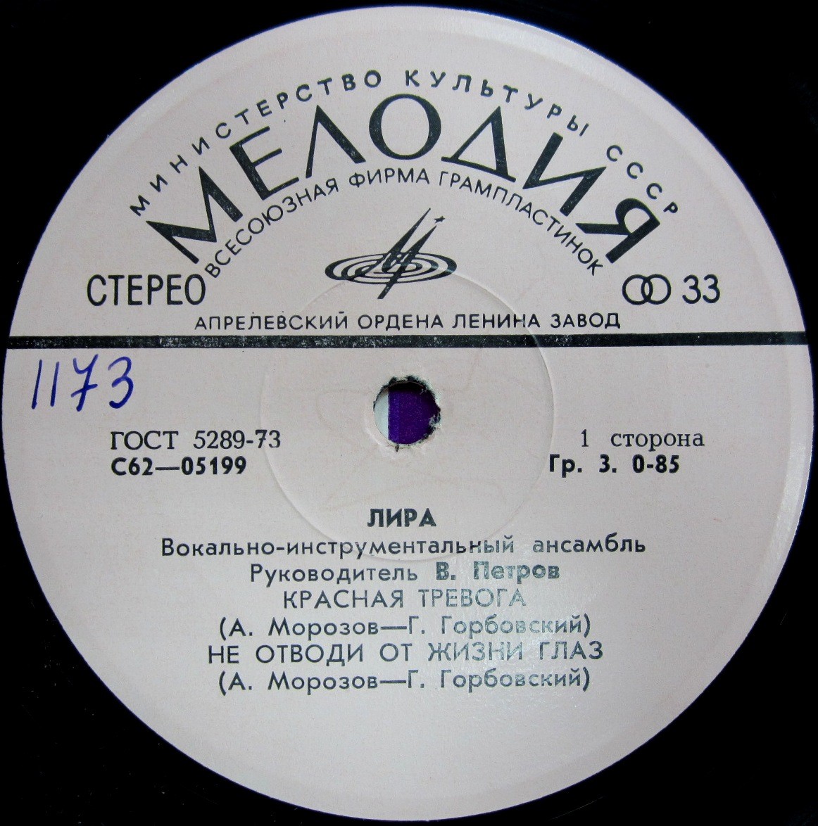 ВИА «ЛИРА». Руководитель В. Петров