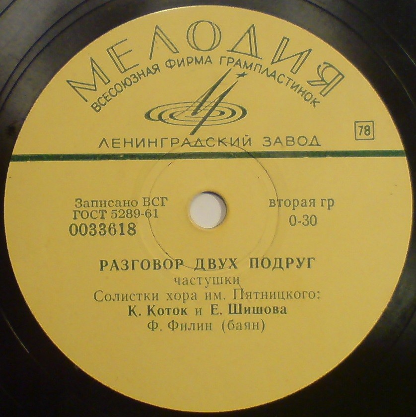Разговор двух подруг / Рязанские частушки