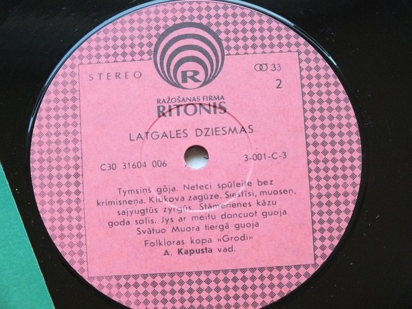 Valdis  Muktupāvels and Andris Kapusts. Latgolas dzīsmes. Latgales dziesmas [Songs of Latgale].