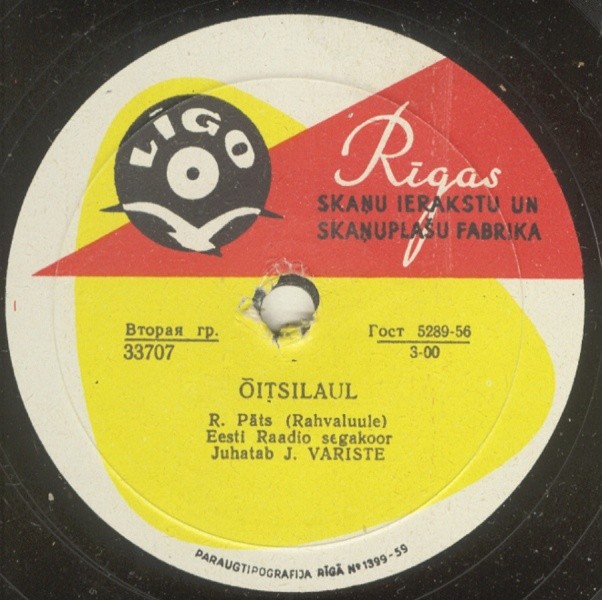 Eesti Raadio segakoor, juhatab J. VARISTE