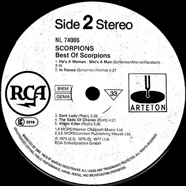 SCORPIONS «Best Of Scorpions, Vol. 1»