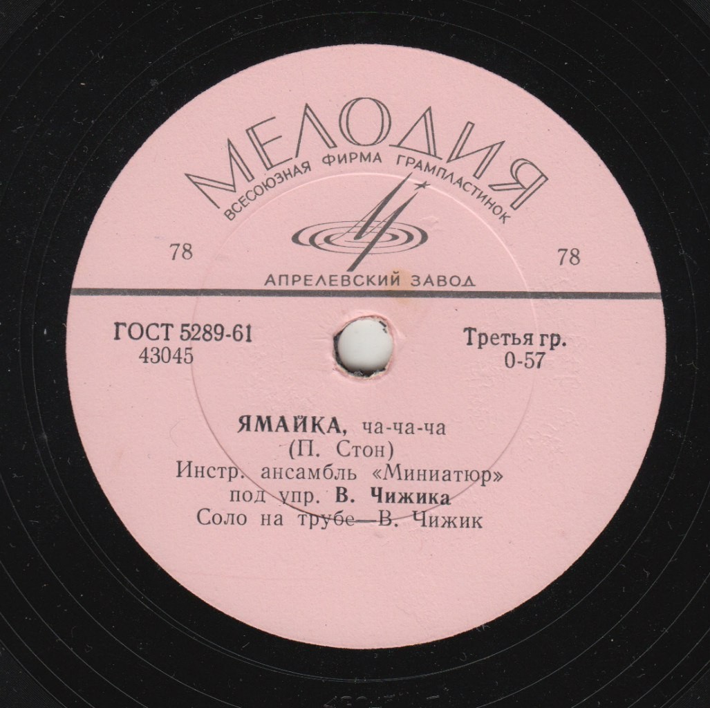 Инстр. анс. "Миниатюр" п/у В. Чижика - Ямайка / Бразильский танец