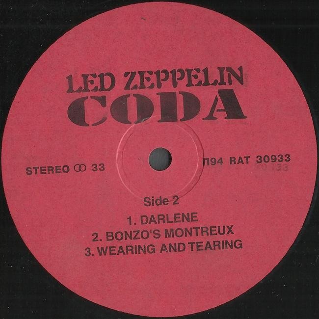 LED ZEPPELIN. Coda