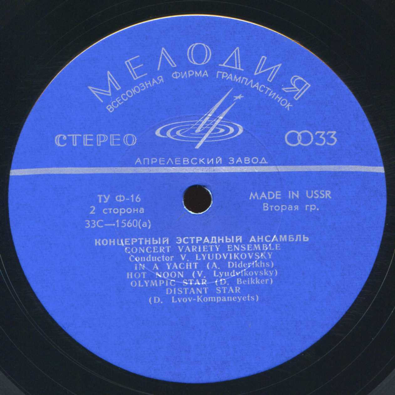 КОНЦЕРТНЫЙ ЭСТРАДНЫЙ АНСАМБЛЬ п/у В. ЛЮДВИКОВСКОГО