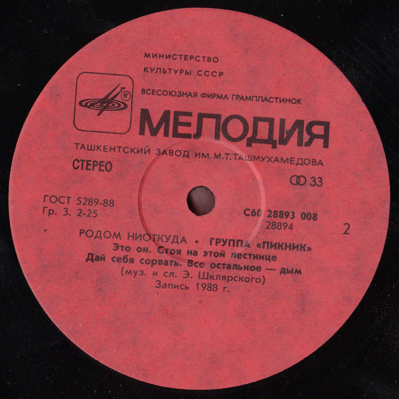 Группа "ПИКНИК". Родом ниоткуда