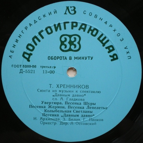 Т. ХРЕННИКОВ (1913) - Верные друзья / Давным давно